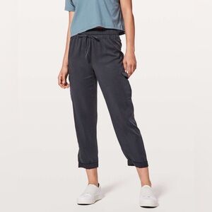 Lululemon Move Lightly Pant, Navy Blue Tied Cargo Joggers, Size 8